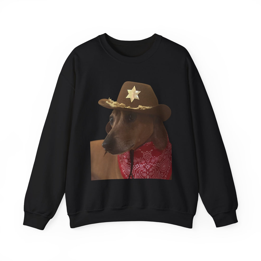 Funny Dog Sheriff Crewneck Sweatshirt, Unisex Humor Pullover, Pet Lover Gift, Cozy Casual Wear, Animal Lover Apparel