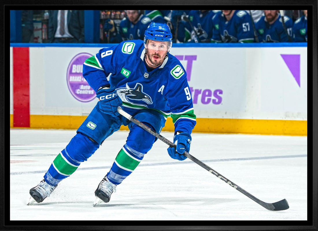 Jonathan Tanner Miller 20x29 Framed Canvas Vancouver Canucks