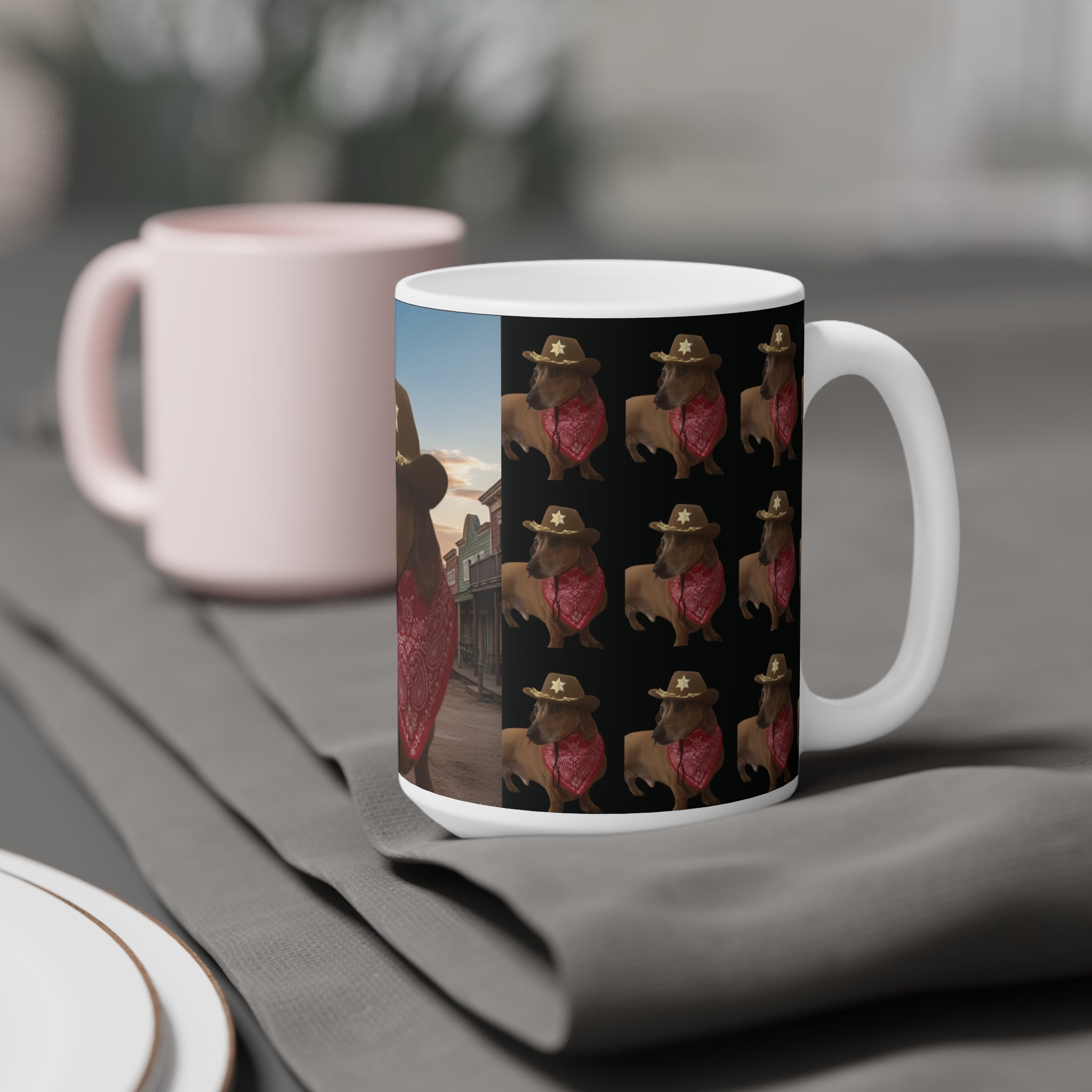 Mug - Funny Sheriff Dog Ceramic Mug - 11oz/15oz/20oz