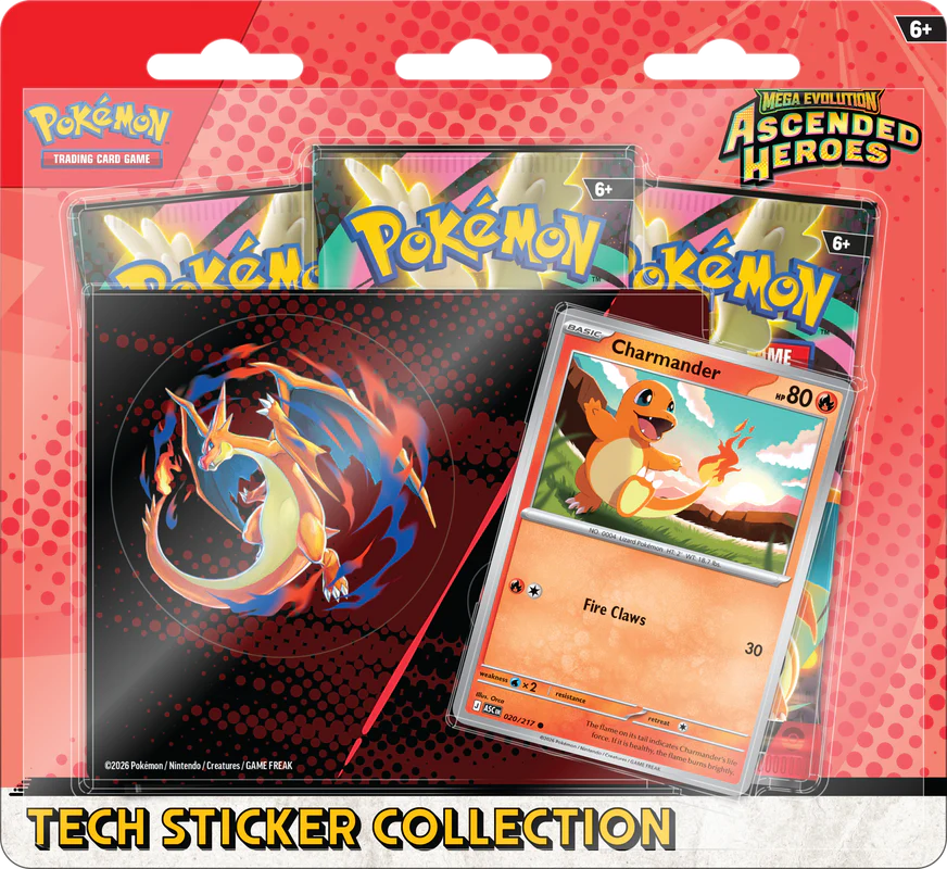 Pokemon Ascended Heroes Tech Sticker Collection Charmander