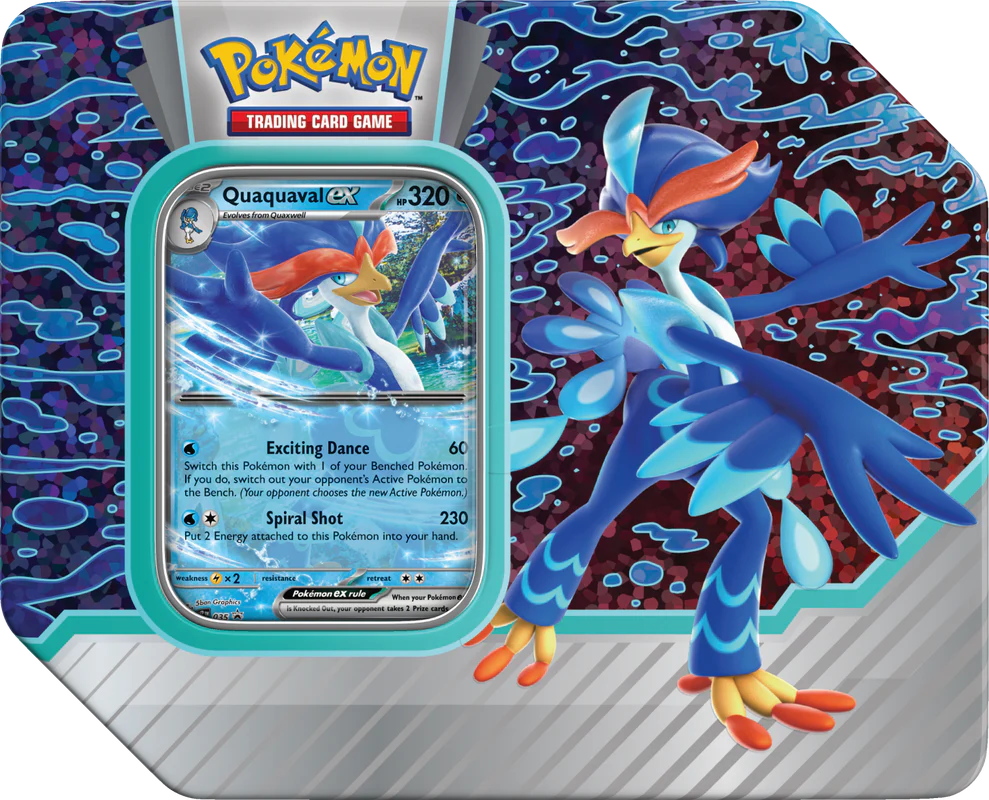 Pokemon Paldea Partners Tin Quaquaval ex