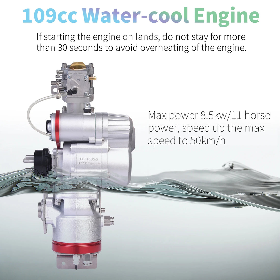 KOOTU Carbon Fiber Power Surfboards, Jet Skis, CE, ISO Certified Water Equipment, 109cc Water-Cooled Engine