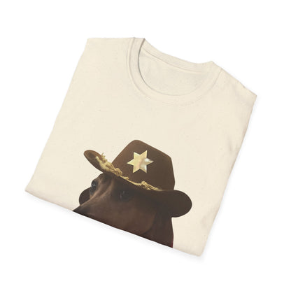 Funny Dog Sheriff T-Shirt, Unisex Tee, Dog Lover Gift, Western Theme Shirt, Pet Lover Apparel, Cute Animal Shirt