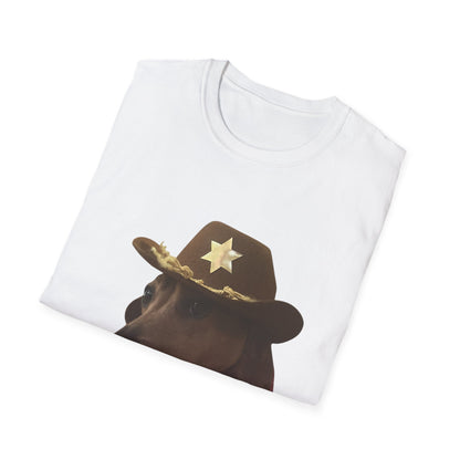 Funny Dog Sheriff T-Shirt, Unisex Tee, Dog Lover Gift, Western Theme Shirt, Pet Lover Apparel, Cute Animal Shirt