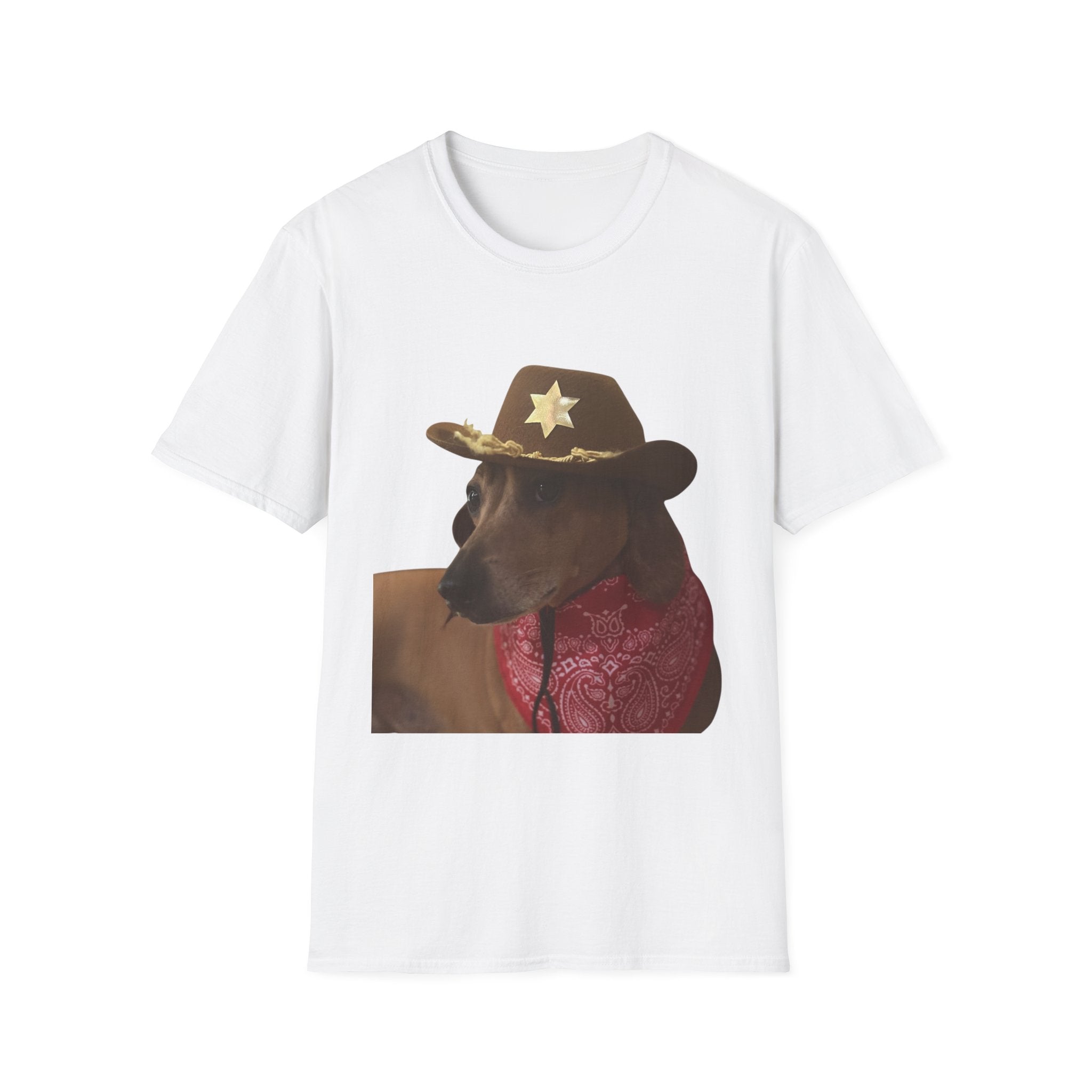 Funny Dog Sheriff T-Shirt, Unisex Tee, Dog Lover Gift, Western Theme Shirt, Pet Lover Apparel, Cute Animal Shirt
