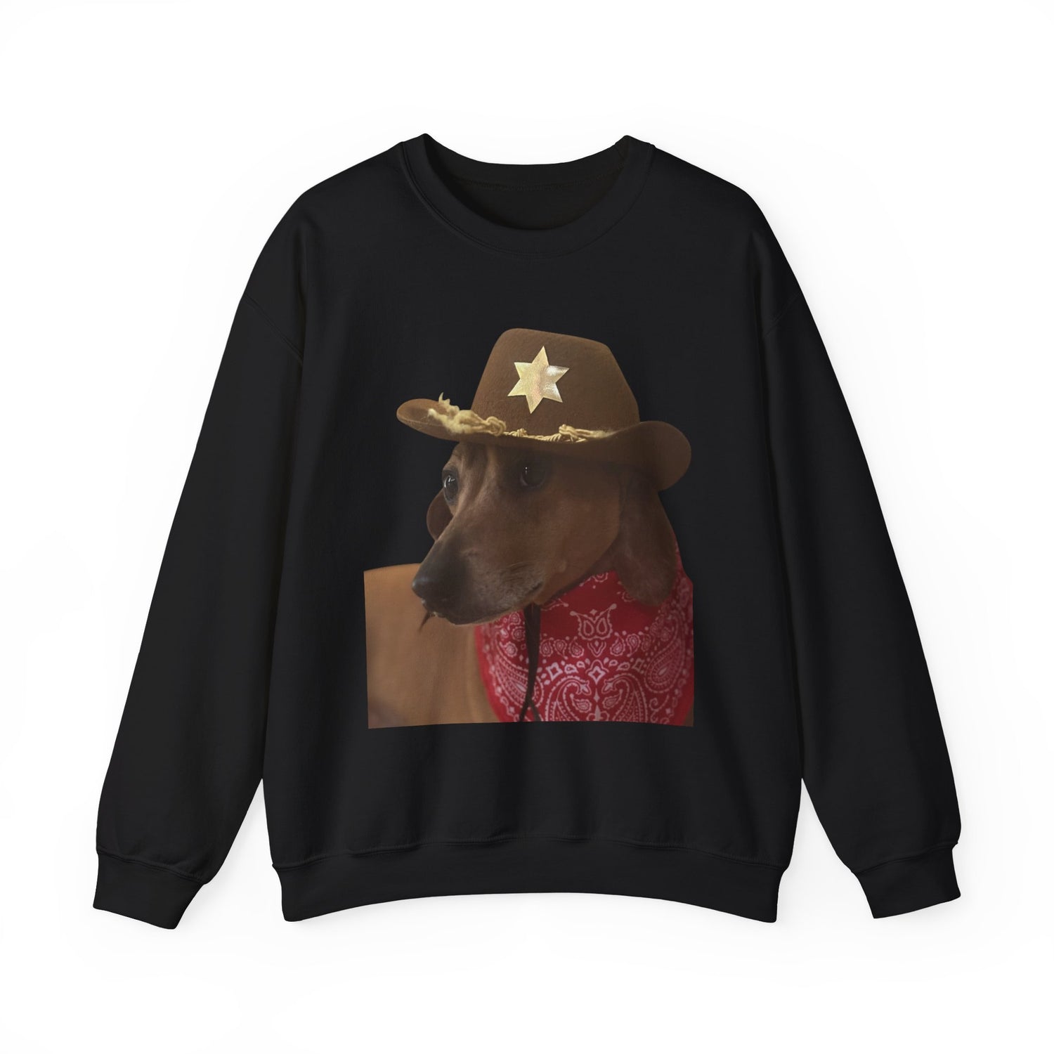 Funny Dog Sheriff Crewneck Sweatshirt, Unisex Humor Pullover, Pet Lover Gift, Cozy Casual Wear, Animal Lover Apparel