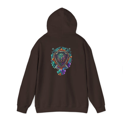 Vibrant Shield Graphic Hoodie for Artsy Souls Design On Back, Ideal Gift for Art Lovers, Cozy Layer for All Seasons, Unique Sweatshirt for [...]