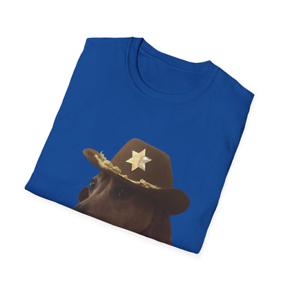 Funny Dog Sheriff T-Shirt, Unisex Tee, Dog Lover Gift, Western Theme Shirt, Pet Lover Apparel, Cute Animal Shirt