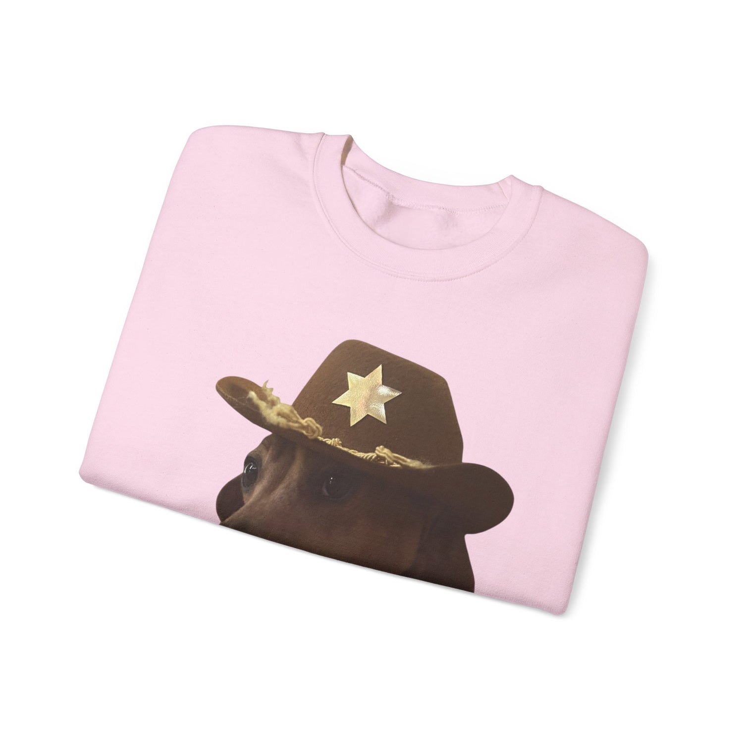 Funny Dog Sheriff Crewneck Sweatshirt, Unisex Humor Pullover, Pet Lover Gift, Cozy Casual Wear, Animal Lover Apparel