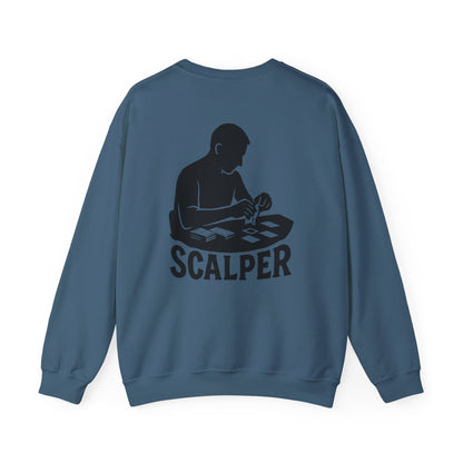 Crewneck Sweatshirt with Scalper Design | Unisex Heavy Blend | Casual Style for Gamers, Unique Gift, Everyday Wear, Comfortable Fit