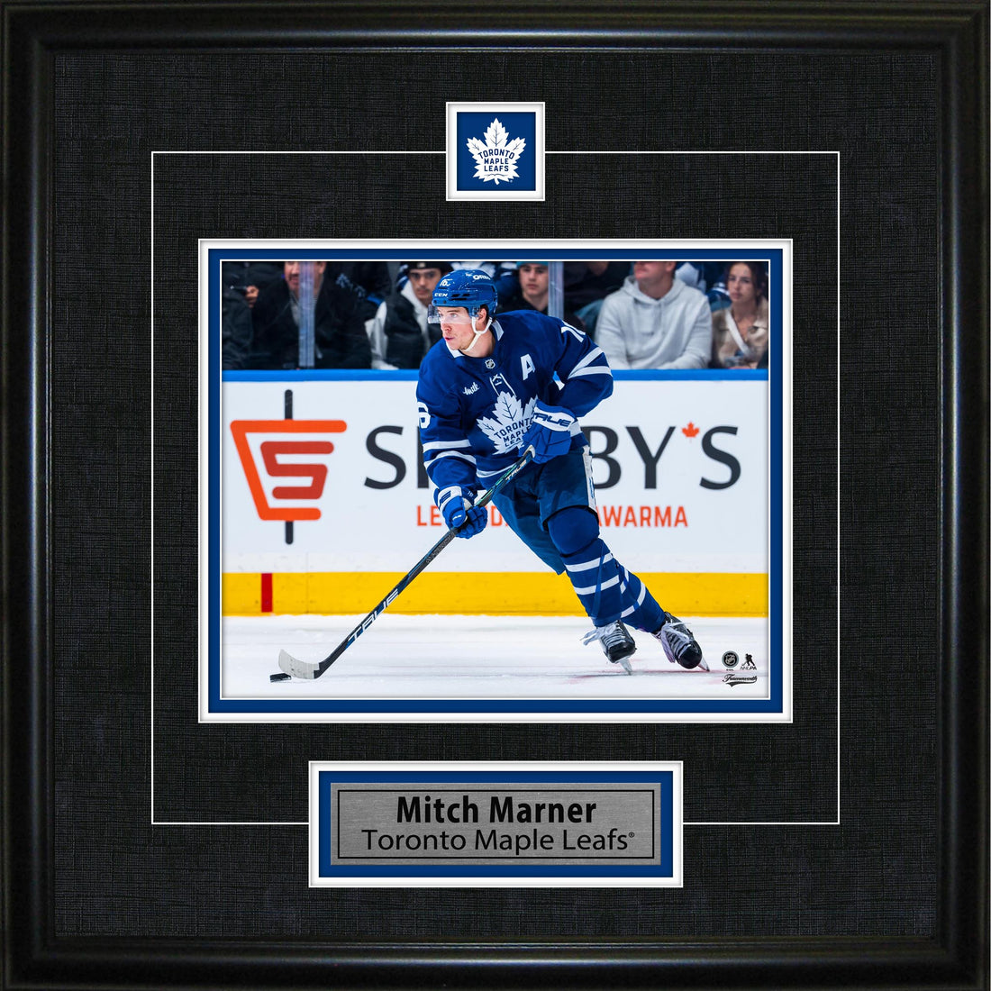 Mitch Marner Framed Pin &amp; Plate Toronto Maple Leafs