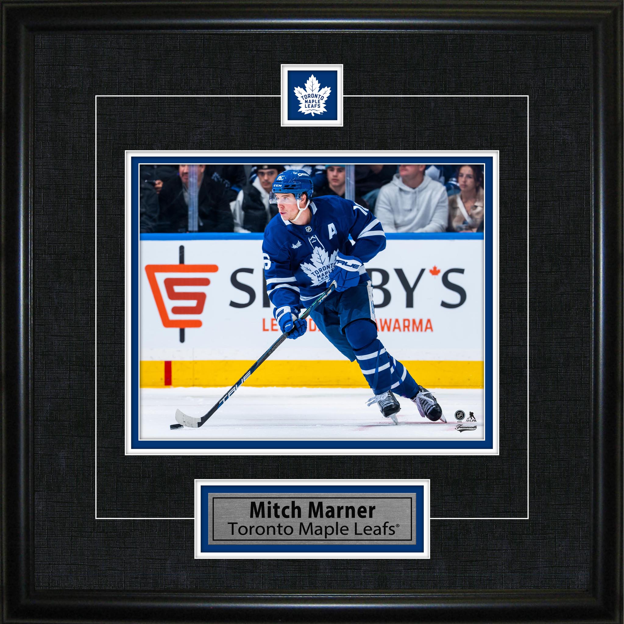Mitch Marner Framed Pin &amp; Plate Toronto Maple Leafs