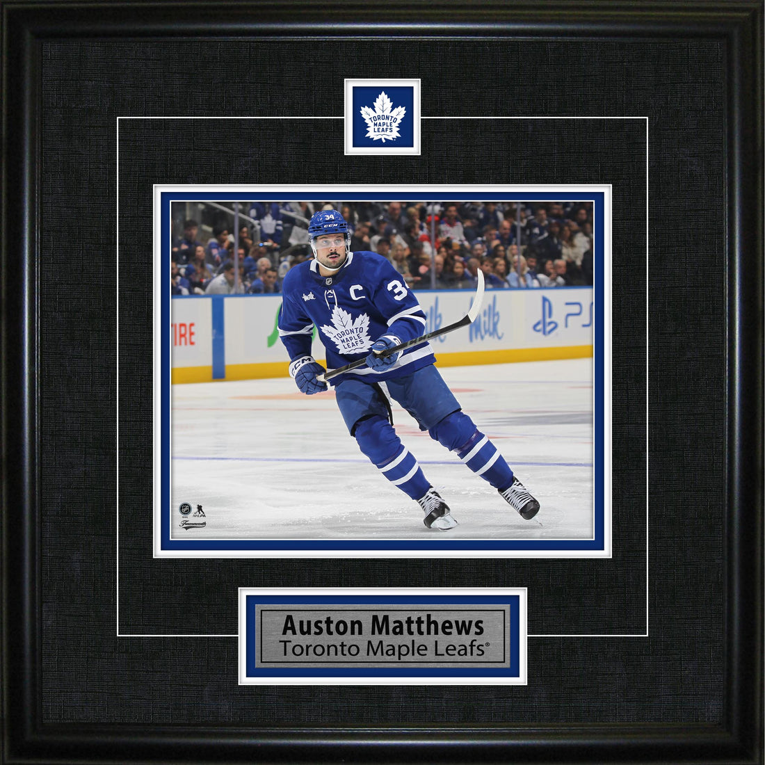 Auston Matthews Framed Pin &amp; Plate Toronto Maple Leafs
