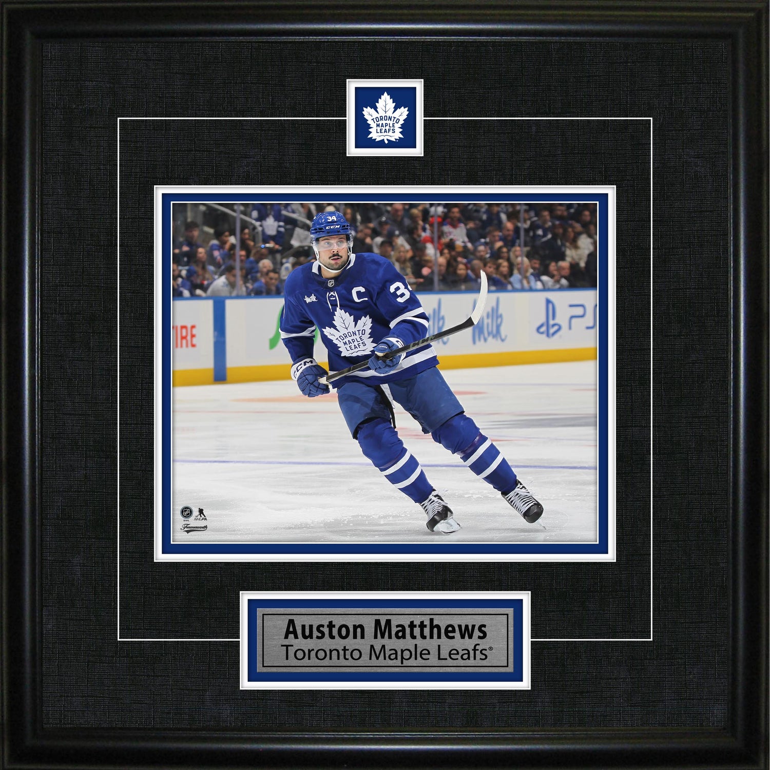 Auston Matthews Framed Pin &amp; Plate Toronto Maple Leafs