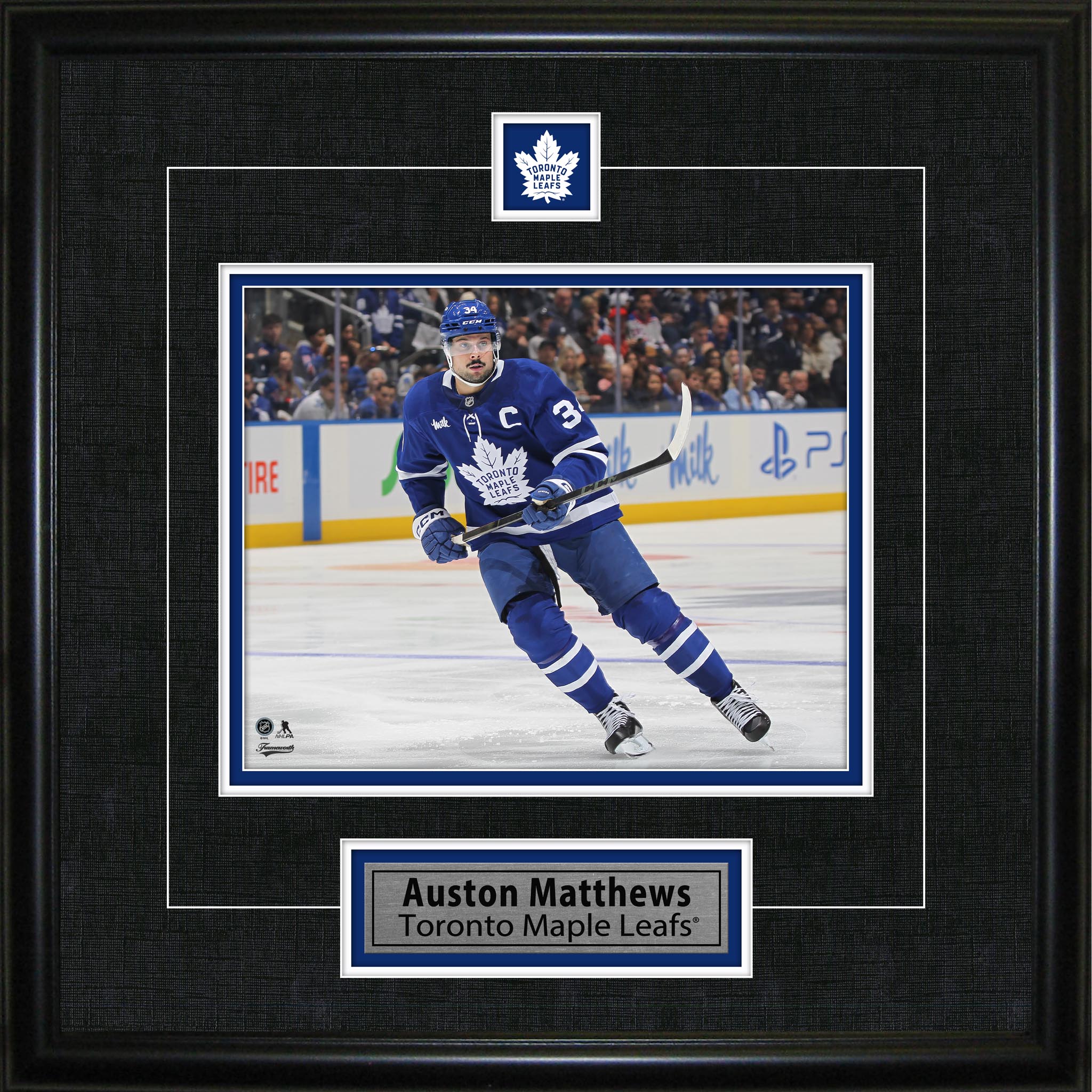 Auston Matthews Framed Pin &amp; Plate Toronto Maple Leafs