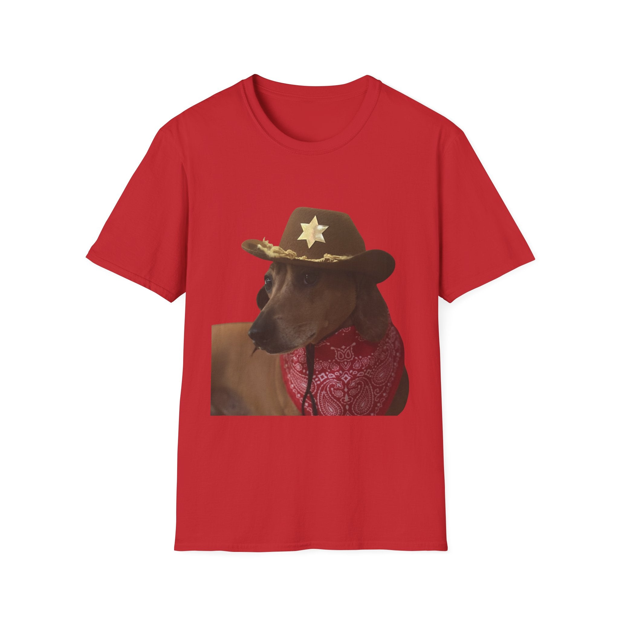 Funny Dog Sheriff T-Shirt, Unisex Tee, Dog Lover Gift, Western Theme Shirt, Pet Lover Apparel, Cute Animal Shirt