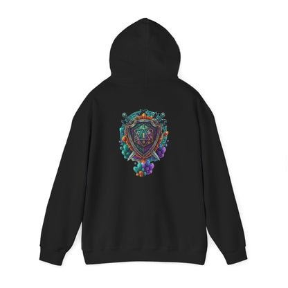 Vibrant Shield Graphic Hoodie for Artsy Souls Design On Back, Ideal Gift for Art Lovers, Cozy Layer for All Seasons, Unique Sweatshirt for [...]