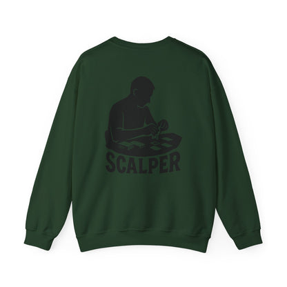 Crewneck Sweatshirt with Scalper Design | Unisex Heavy Blend | Casual Style for Gamers, Unique Gift, Everyday Wear, Comfortable Fit