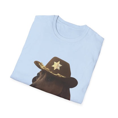 Funny Dog Sheriff T-Shirt, Unisex Tee, Dog Lover Gift, Western Theme Shirt, Pet Lover Apparel, Cute Animal Shirt