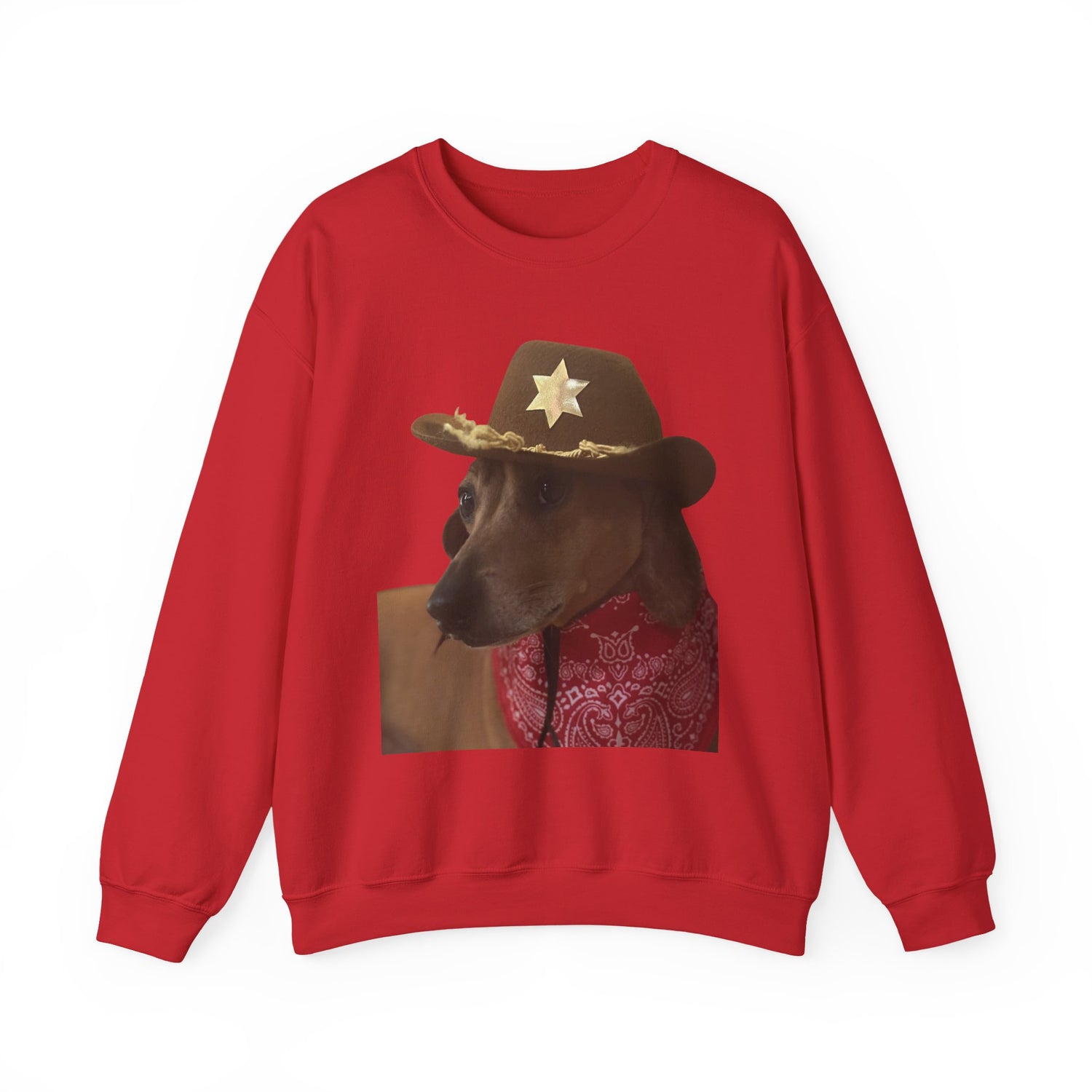 Funny Dog Sheriff Crewneck Sweatshirt, Unisex Humor Pullover, Pet Lover Gift, Cozy Casual Wear, Animal Lover Apparel