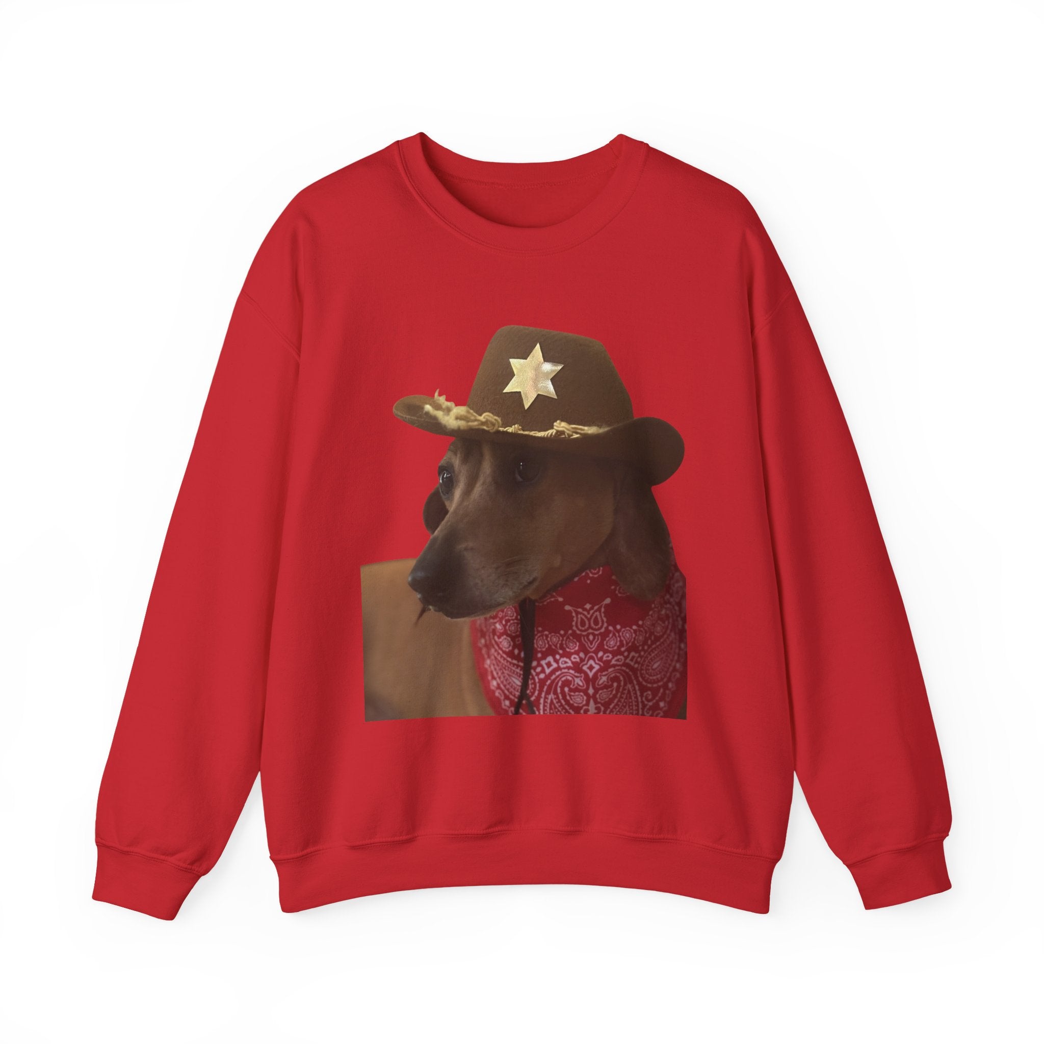 Funny Dog Sheriff Crewneck Sweatshirt, Unisex Humor Pullover, Pet Lover Gift, Cozy Casual Wear, Animal Lover Apparel