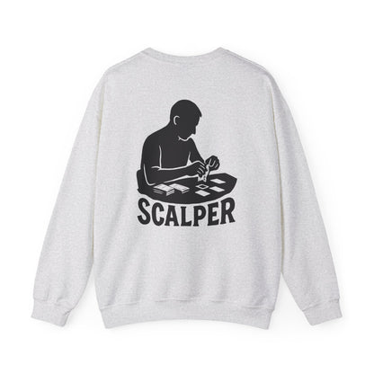 Crewneck Sweatshirt with Scalper Design | Unisex Heavy Blend | Casual Style for Gamers, Unique Gift, Everyday Wear, Comfortable Fit