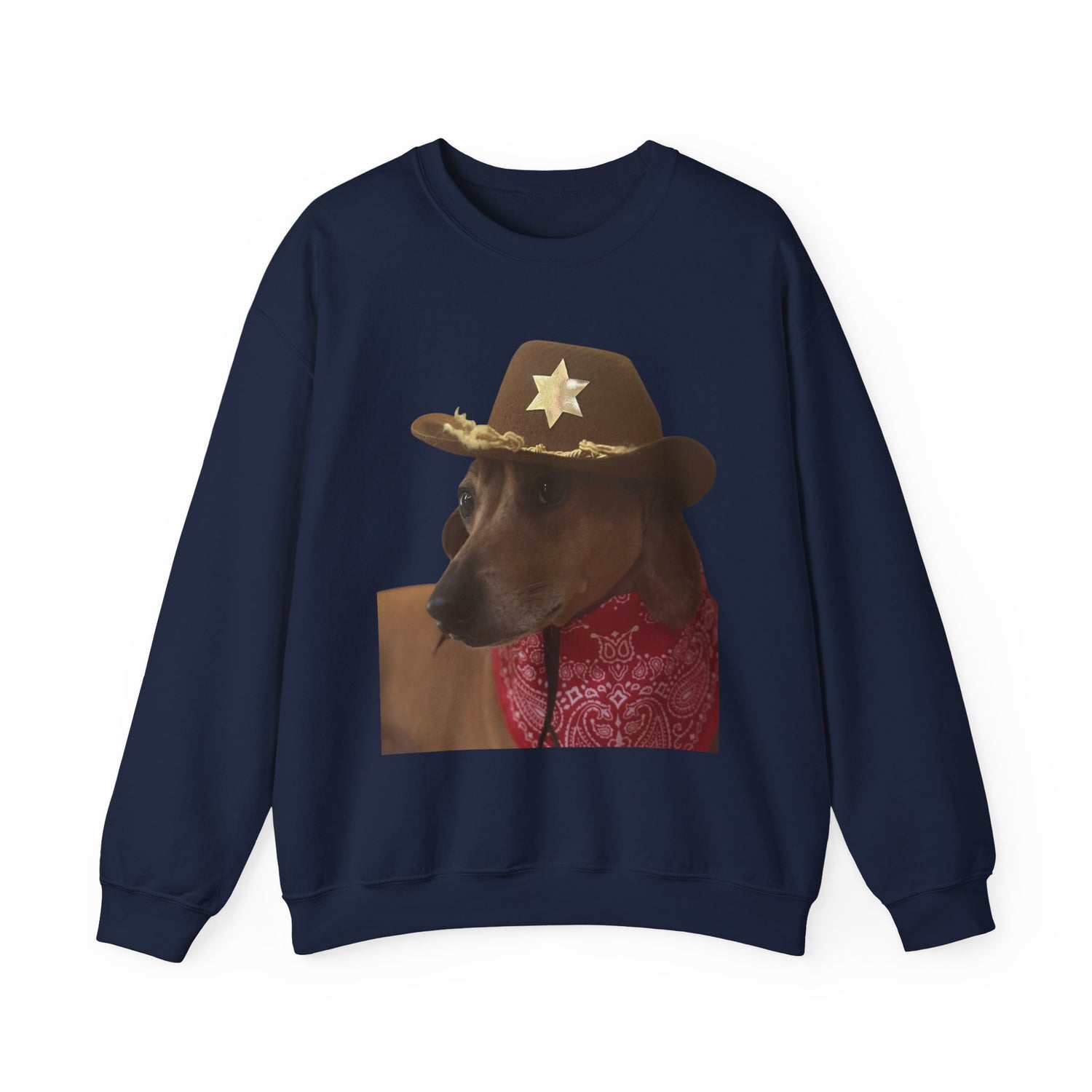 Funny Dog Sheriff Crewneck Sweatshirt, Unisex Humor Pullover, Pet Lover Gift, Cozy Casual Wear, Animal Lover Apparel
