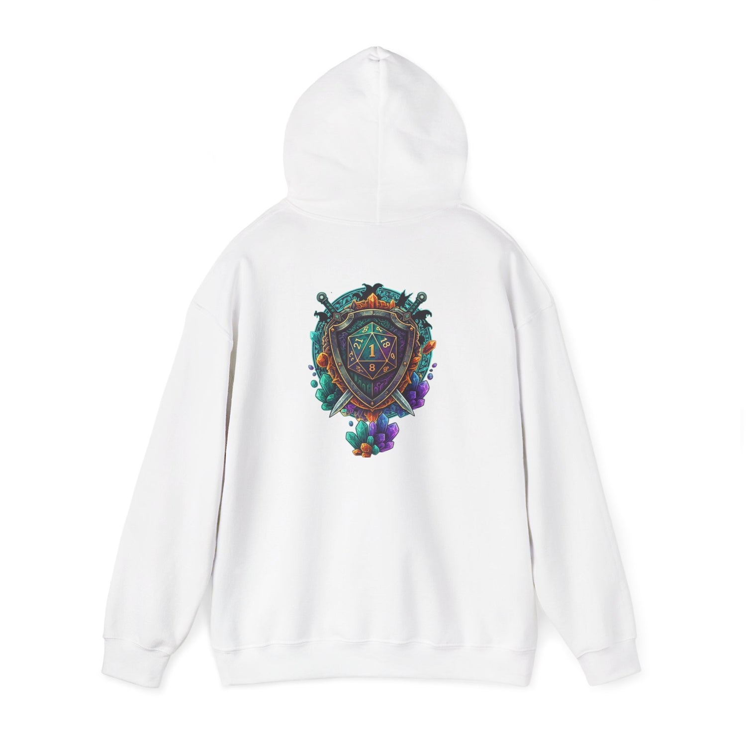 Vibrant Shield Graphic Hoodie for Artsy Souls Design On Back, Ideal Gift for Art Lovers, Cozy Layer for All Seasons, Unique Sweatshirt for [...]