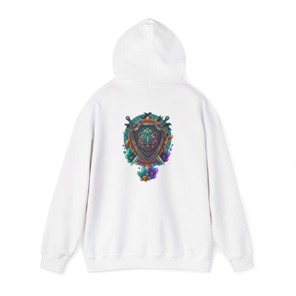 Vibrant Shield Graphic Hoodie for Artsy Souls Design On Back, Ideal Gift for Art Lovers, Cozy Layer for All Seasons, Unique Sweatshirt for [...]