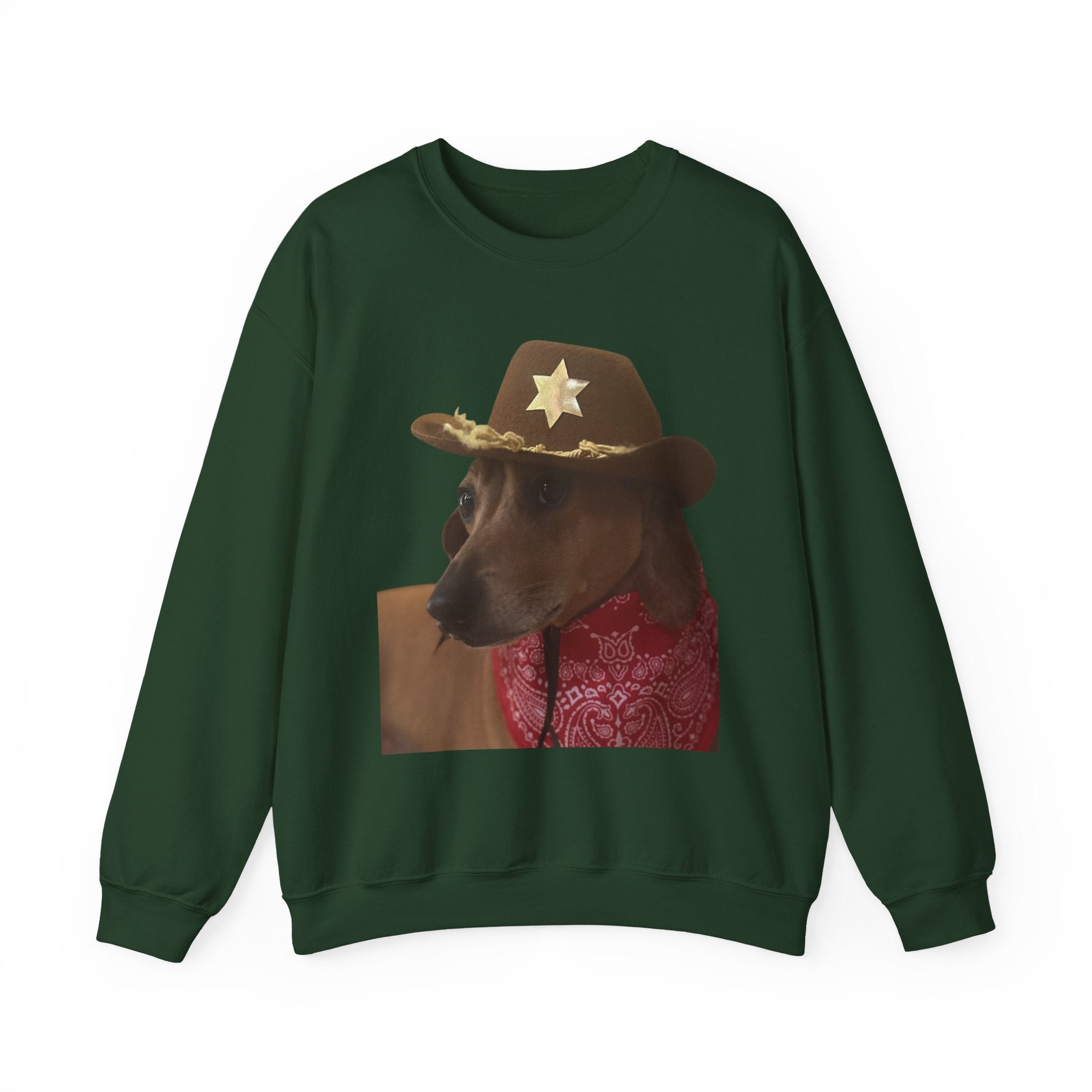 Funny Dog Sheriff Crewneck Sweatshirt, Unisex Humor Pullover, Pet Lover Gift, Cozy Casual Wear, Animal Lover Apparel