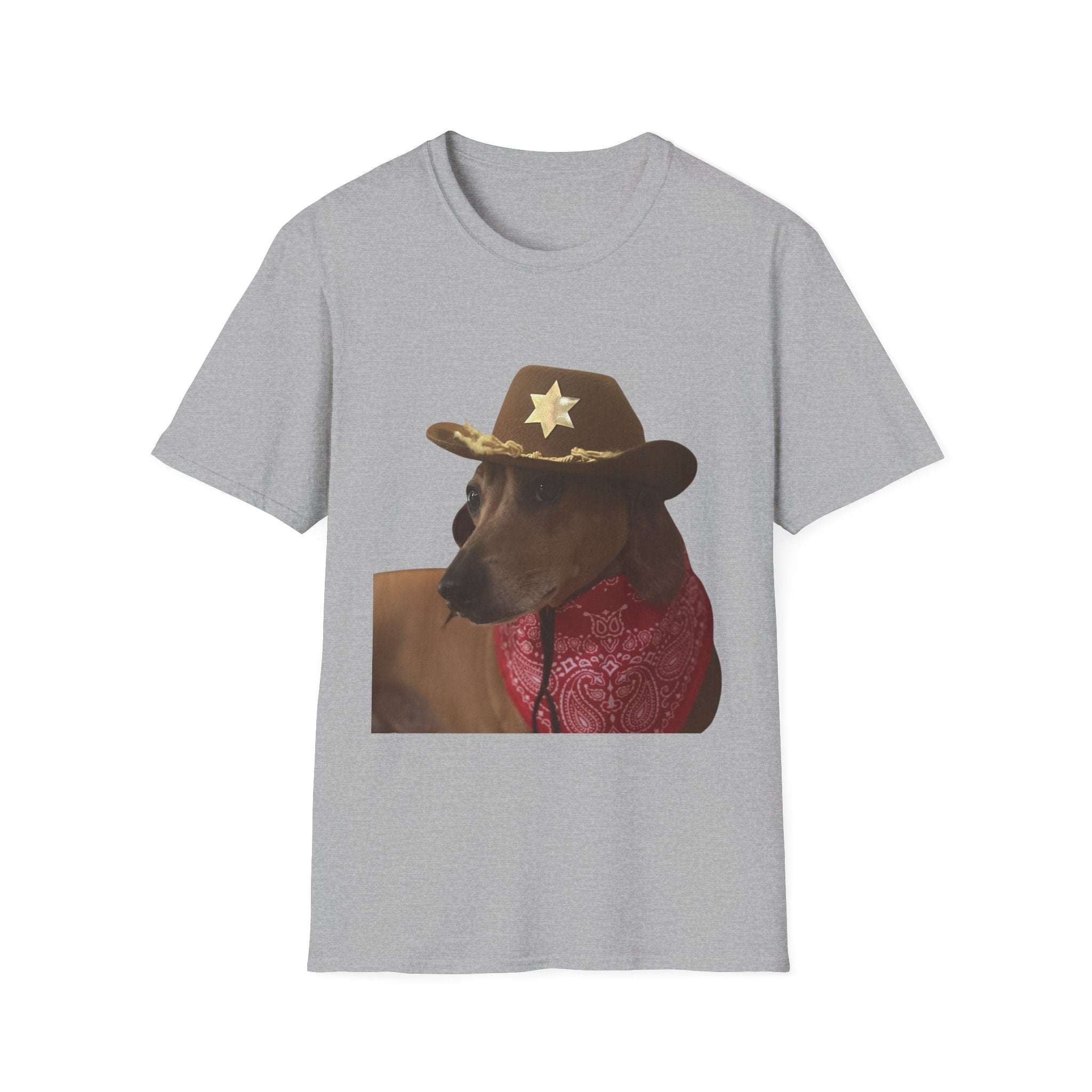 Funny Dog Sheriff T-Shirt, Unisex Tee, Dog Lover Gift, Western Theme Shirt, Pet Lover Apparel, Cute Animal Shirt