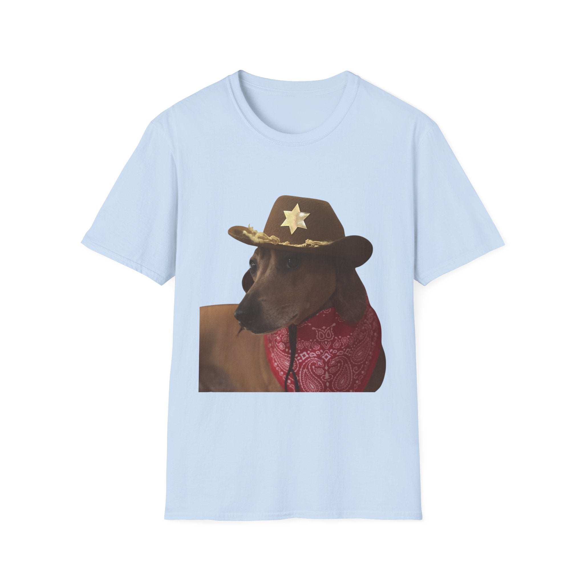 Funny Dog Sheriff T-Shirt, Unisex Tee, Dog Lover Gift, Western Theme Shirt, Pet Lover Apparel, Cute Animal Shirt