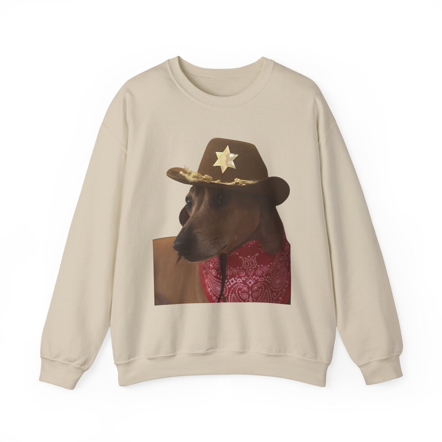 Funny Dog Sheriff Crewneck Sweatshirt, Unisex Humor Pullover, Pet Lover Gift, Cozy Casual Wear, Animal Lover Apparel