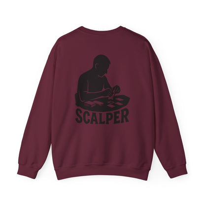 Crewneck Sweatshirt with Scalper Design | Unisex Heavy Blend | Casual Style for Gamers, Unique Gift, Everyday Wear, Comfortable Fit