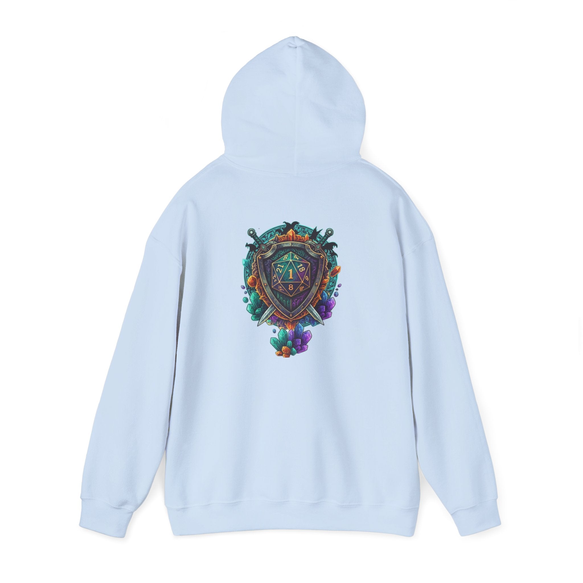 Vibrant Shield Graphic Hoodie for Artsy Souls Design On Back, Ideal Gift for Art Lovers, Cozy Layer for All Seasons, Unique Sweatshirt for [...]
