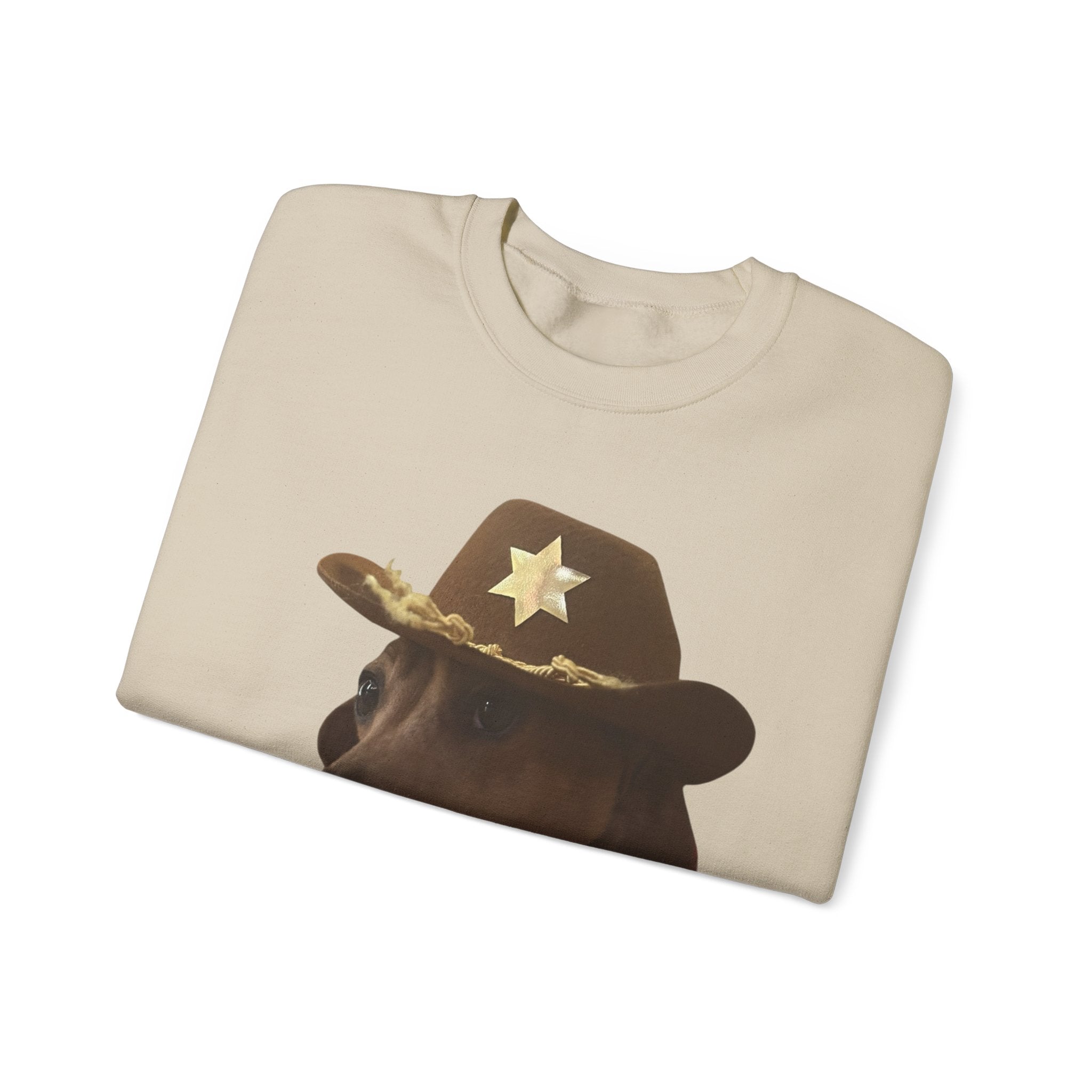 Funny Dog Sheriff Crewneck Sweatshirt, Unisex Humor Pullover, Pet Lover Gift, Cozy Casual Wear, Animal Lover Apparel