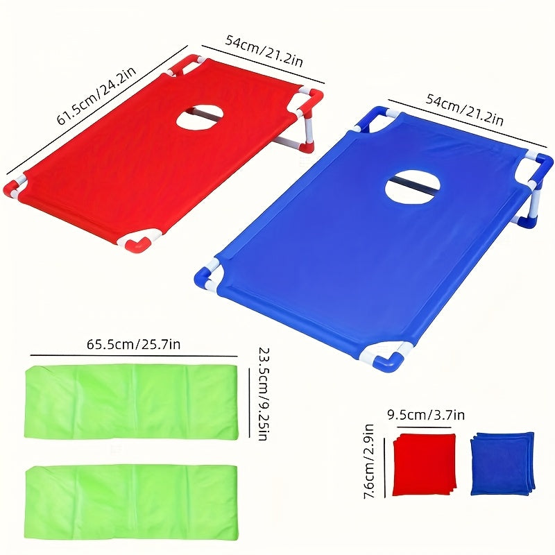 1 Set Red &amp; Blue Portable Cornhole Game