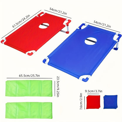 1 Set Red &amp; Blue Portable Cornhole Game
