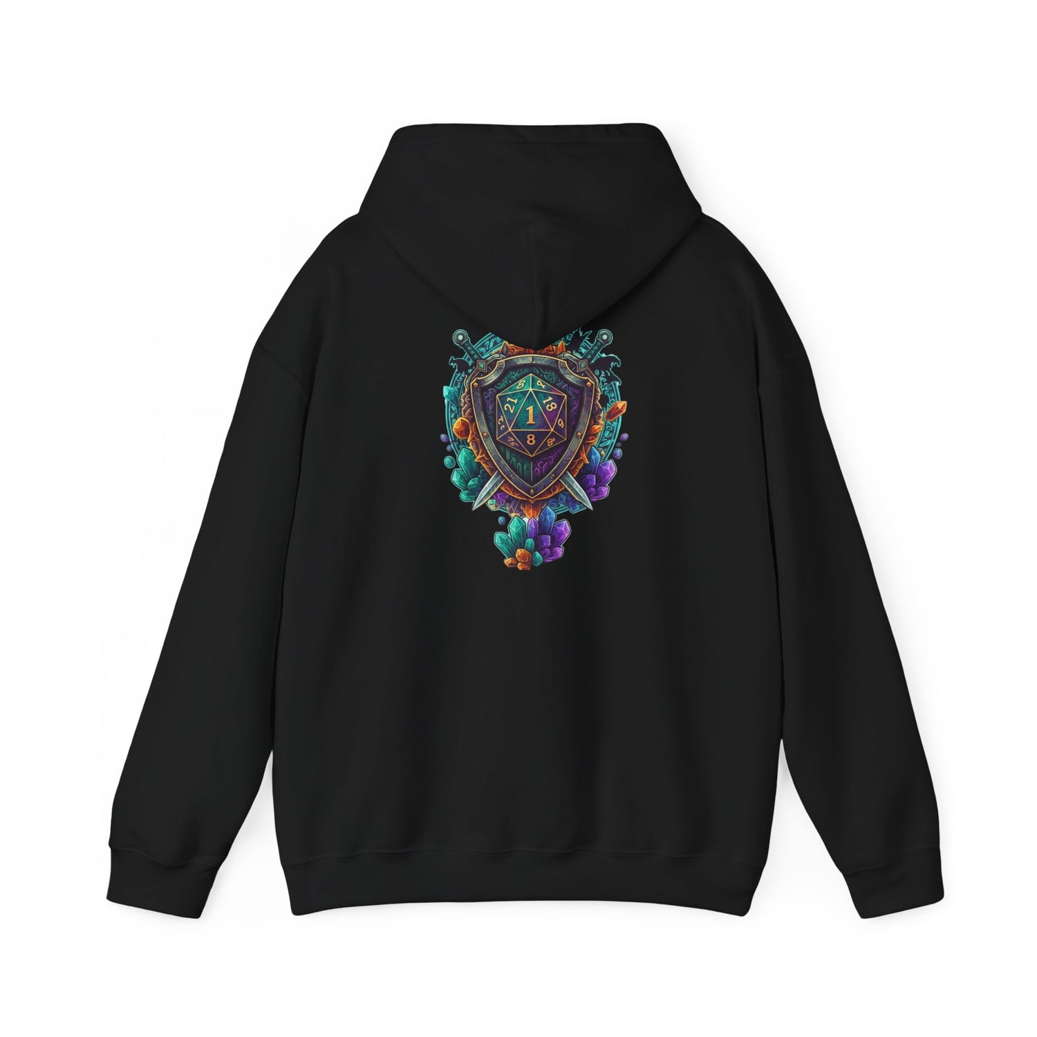 Vibrant Shield Graphic Hoodie for Artsy Souls Design On Back, Ideal Gift for Art Lovers, Cozy Layer for All Seasons, Unique Sweatshirt for [...]