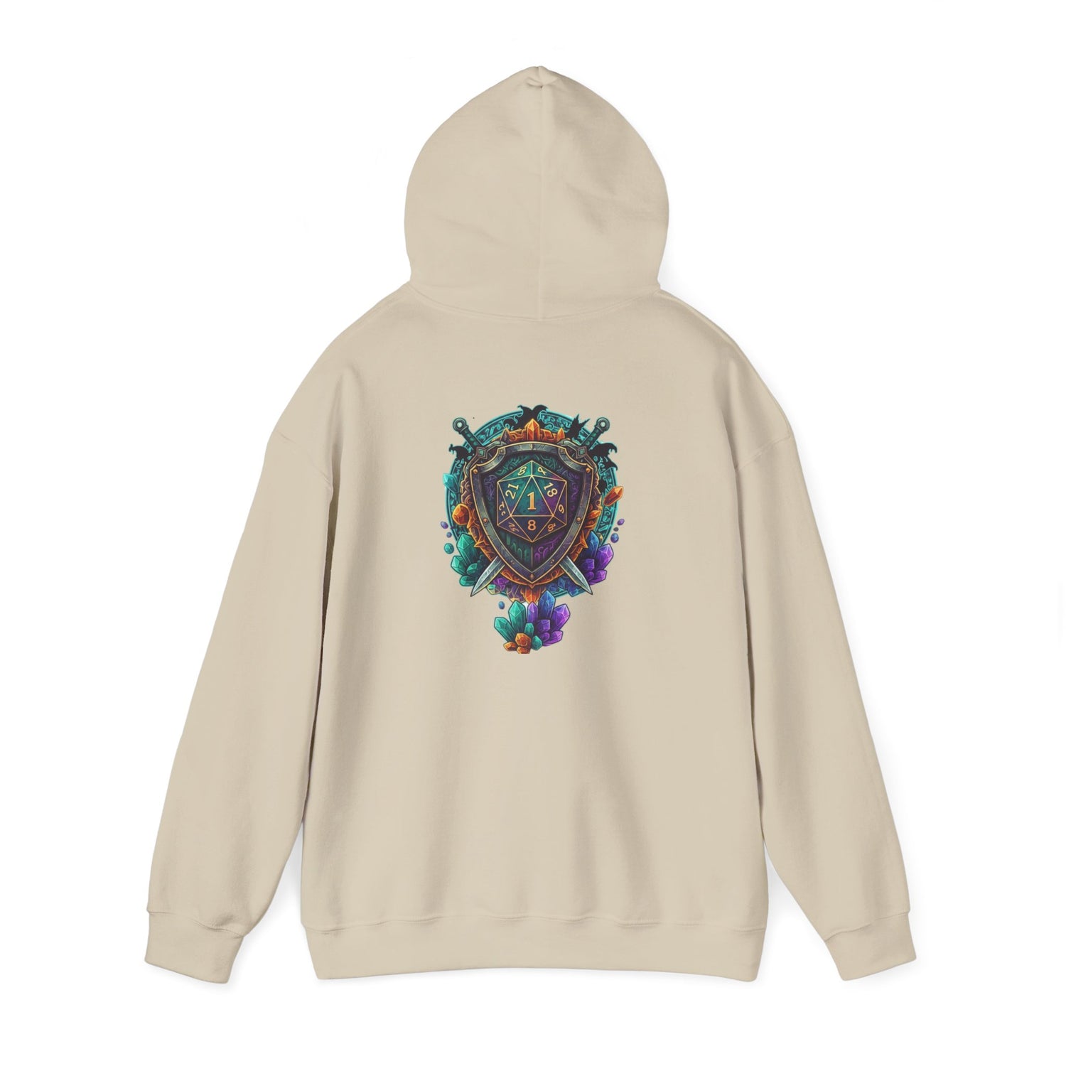 Vibrant Shield Graphic Hoodie for Artsy Souls Design On Back, Ideal Gift for Art Lovers, Cozy Layer for All Seasons, Unique Sweatshirt for [...]