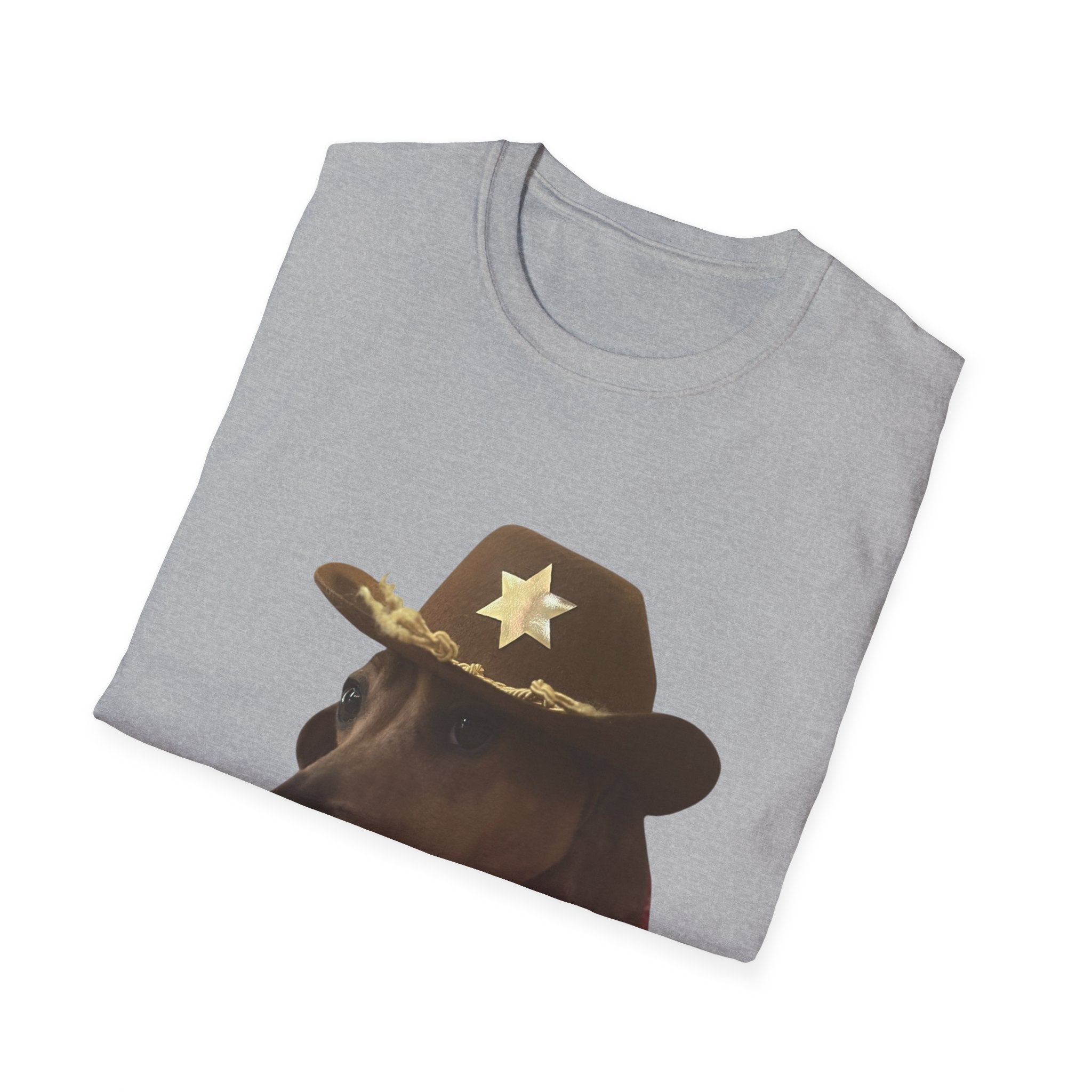 Funny Dog Sheriff T-Shirt, Unisex Tee, Dog Lover Gift, Western Theme Shirt, Pet Lover Apparel, Cute Animal Shirt
