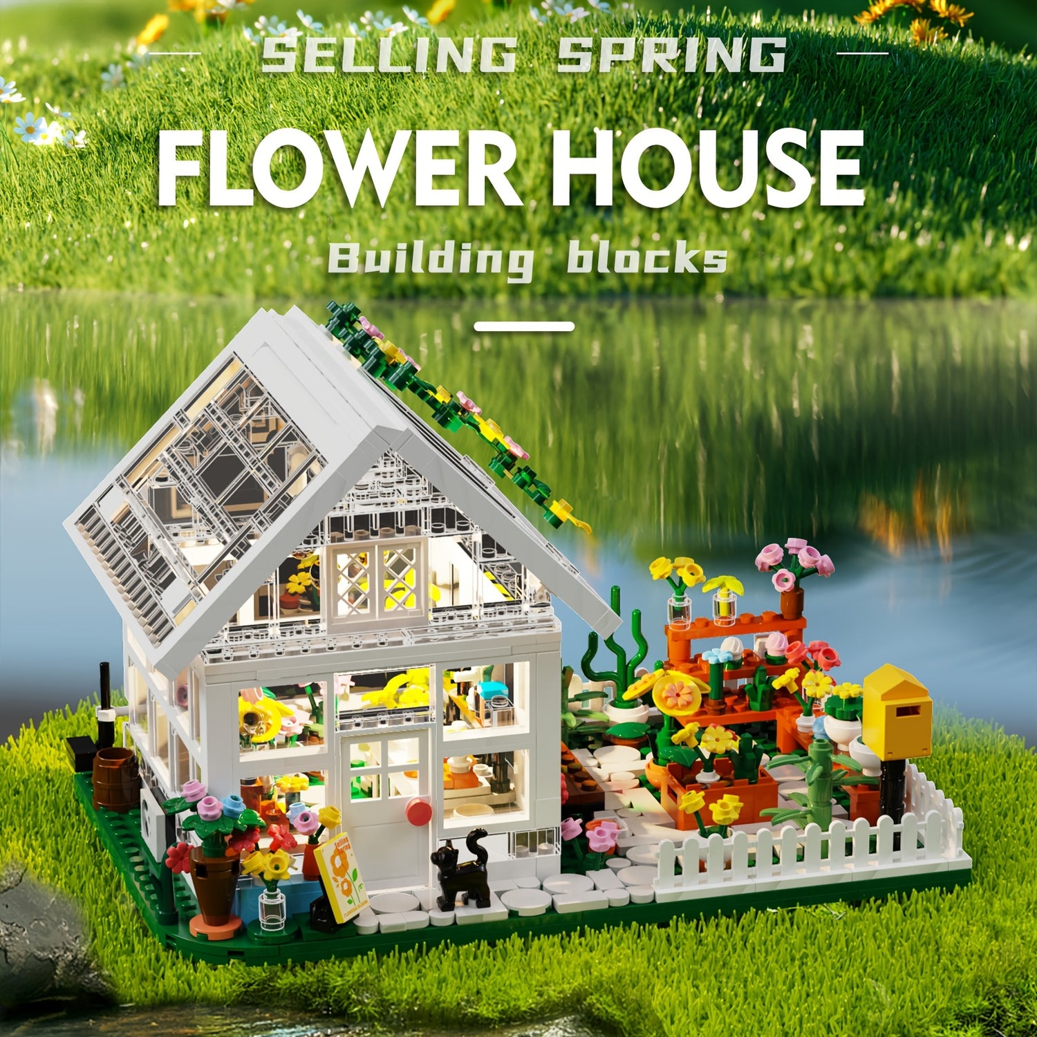 Greenhouse block model kit (758pcs)