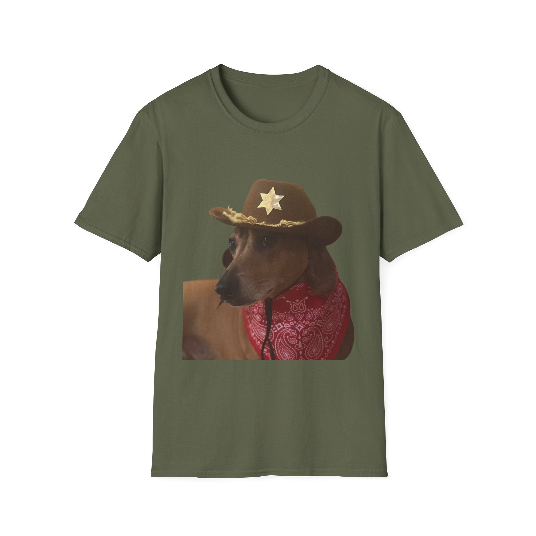 Funny Dog Sheriff T-Shirt, Unisex Tee, Dog Lover Gift, Western Theme Shirt, Pet Lover Apparel, Cute Animal Shirt