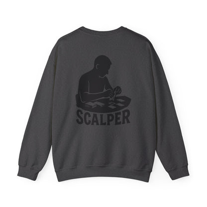 Crewneck Sweatshirt with Scalper Design | Unisex Heavy Blend | Casual Style for Gamers, Unique Gift, Everyday Wear, Comfortable Fit
