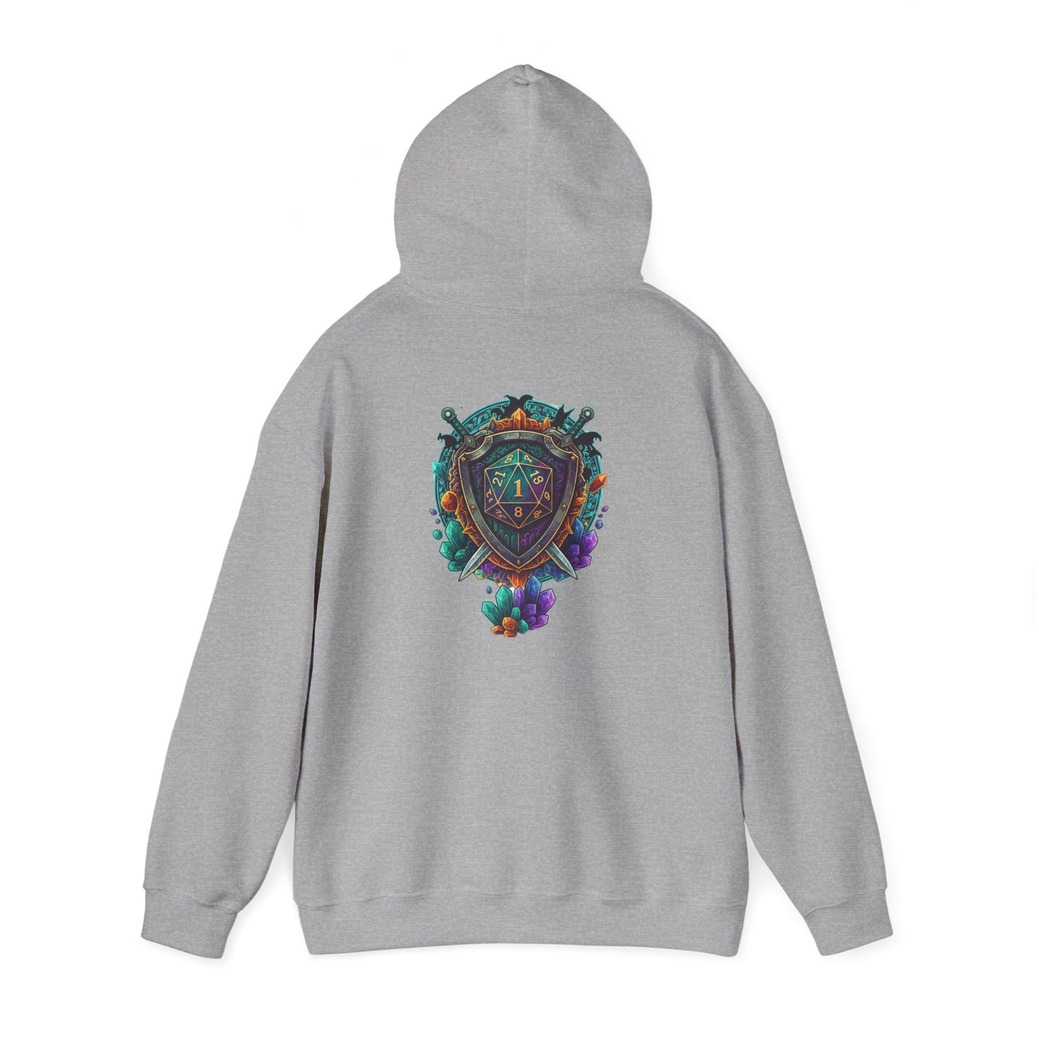 Vibrant Shield Graphic Hoodie for Artsy Souls Design On Back, Ideal Gift for Art Lovers, Cozy Layer for All Seasons, Unique Sweatshirt for [...]