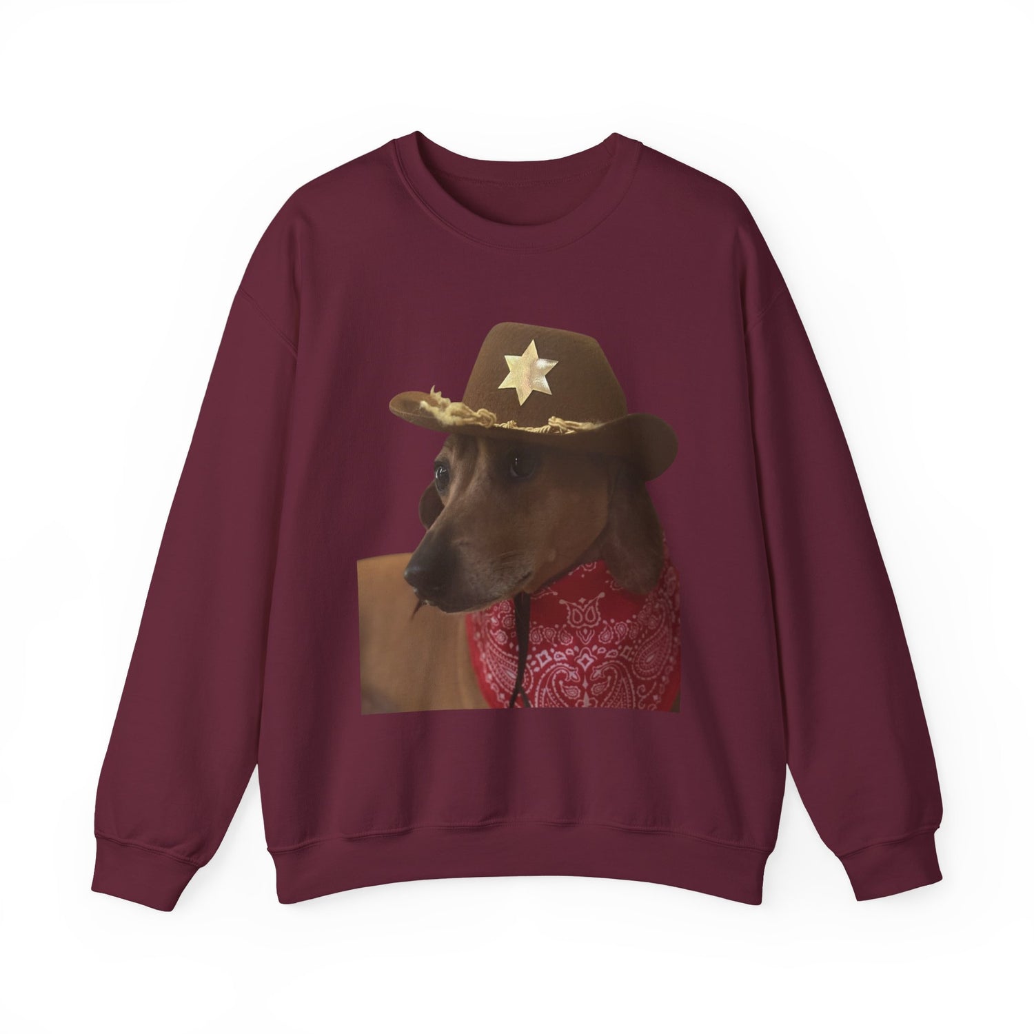 Funny Dog Sheriff Crewneck Sweatshirt, Unisex Humor Pullover, Pet Lover Gift, Cozy Casual Wear, Animal Lover Apparel