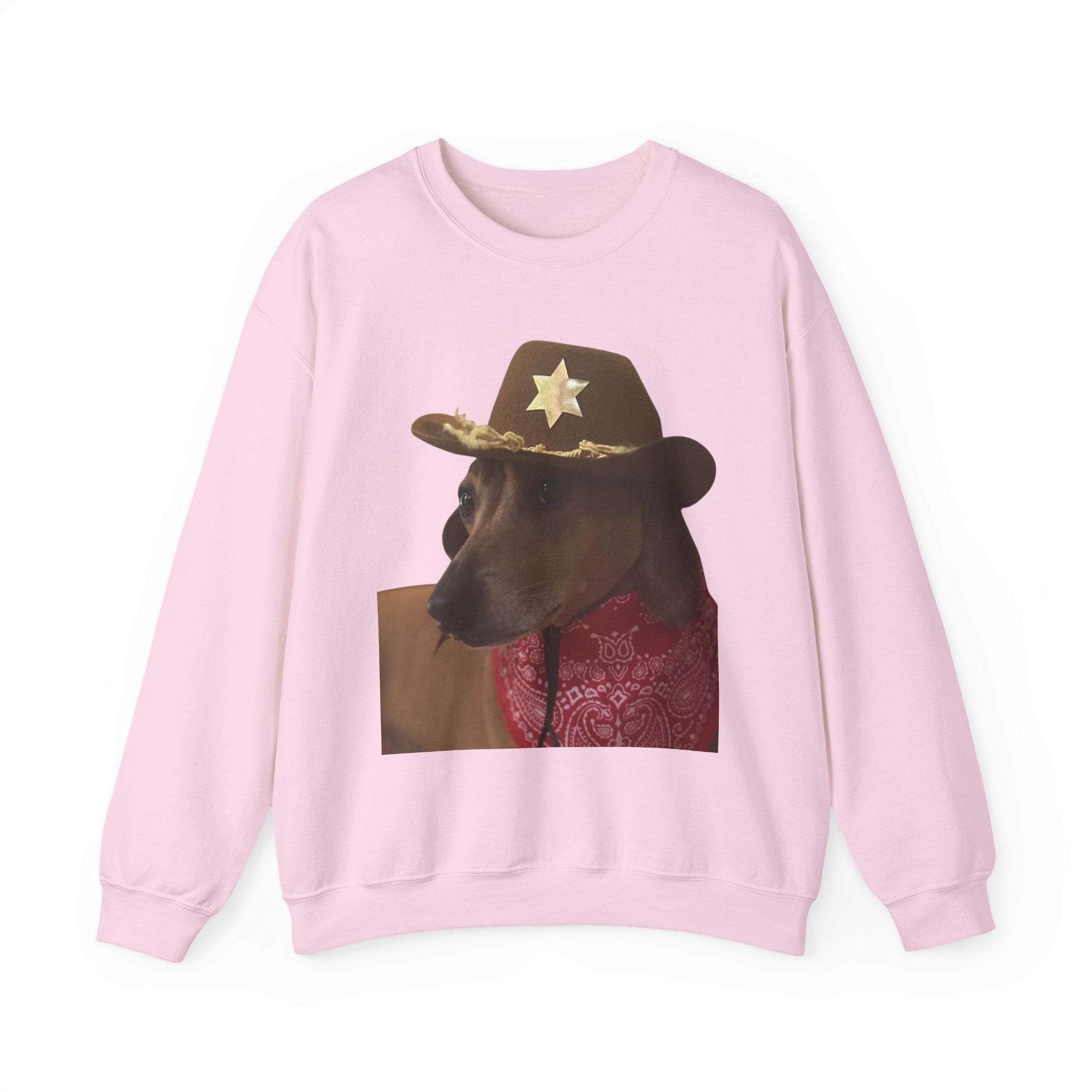 Funny Dog Sheriff Crewneck Sweatshirt, Unisex Humor Pullover, Pet Lover Gift, Cozy Casual Wear, Animal Lover Apparel