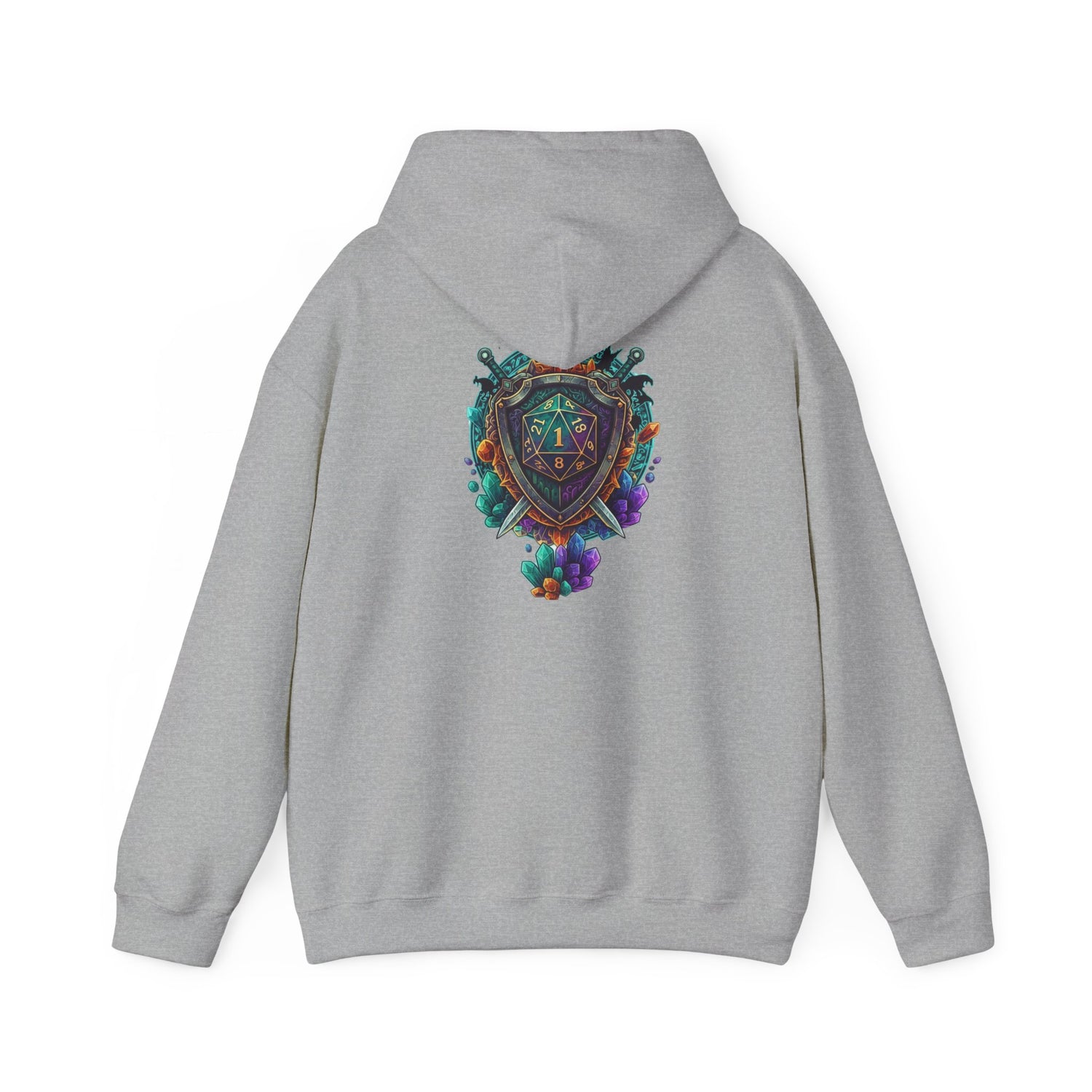 Vibrant Shield Graphic Hoodie for Artsy Souls Design On Back, Ideal Gift for Art Lovers, Cozy Layer for All Seasons, Unique Sweatshirt for [...]