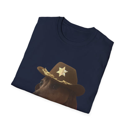 Funny Dog Sheriff T-Shirt, Unisex Tee, Dog Lover Gift, Western Theme Shirt, Pet Lover Apparel, Cute Animal Shirt