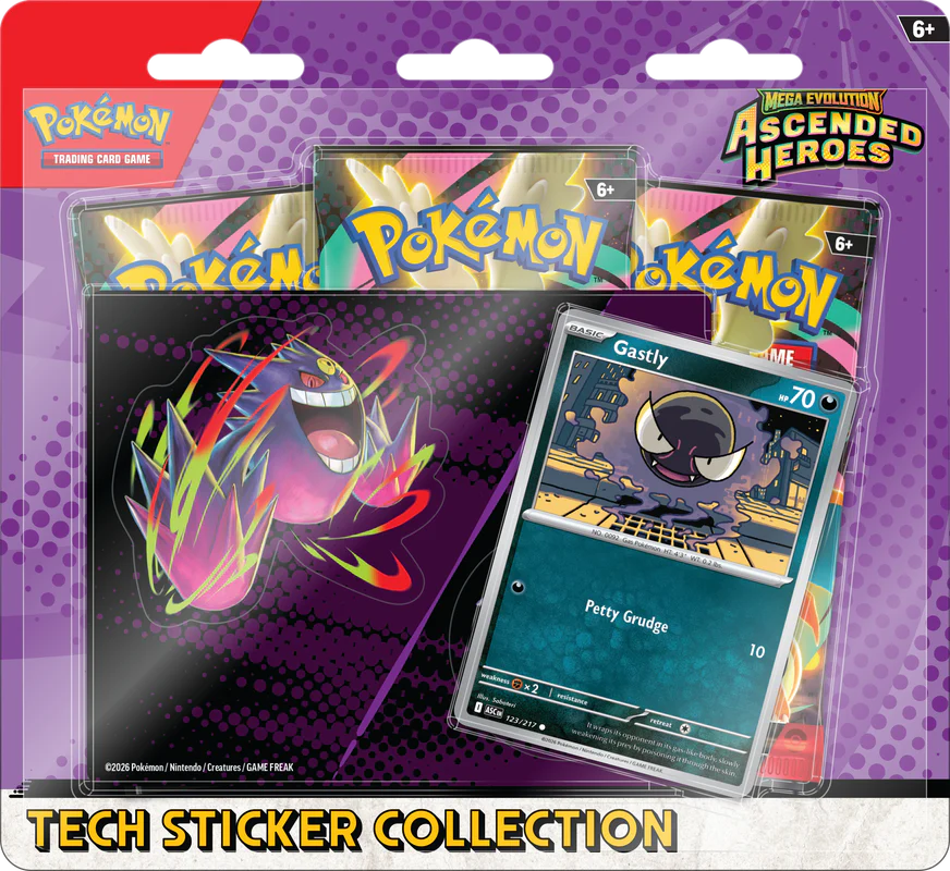Pokemon Ascended Heroes Tech Sticker Collection Gastly